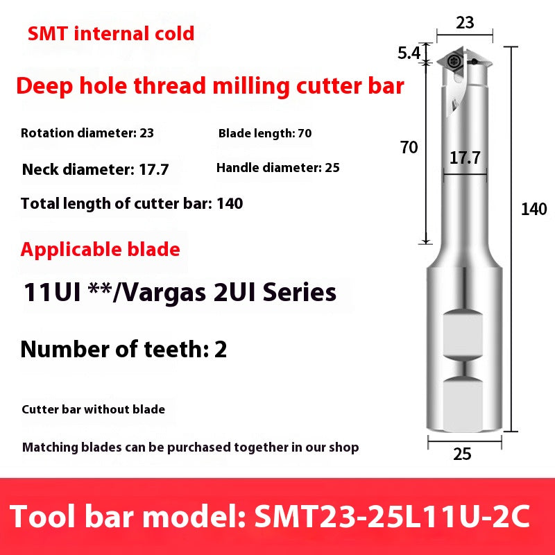 6036 SMT Deep Hole Thread Milling Toolholder Machining Center Single Thread Internal Coolant Milling Tool U-Thread Toolholder 11UI 16UI Shandong Denso Pricision Tools Co.,Ltd.
